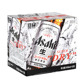 Asahi 朝日啤酒 朝日超爽 生啤酒 630ml*12瓶