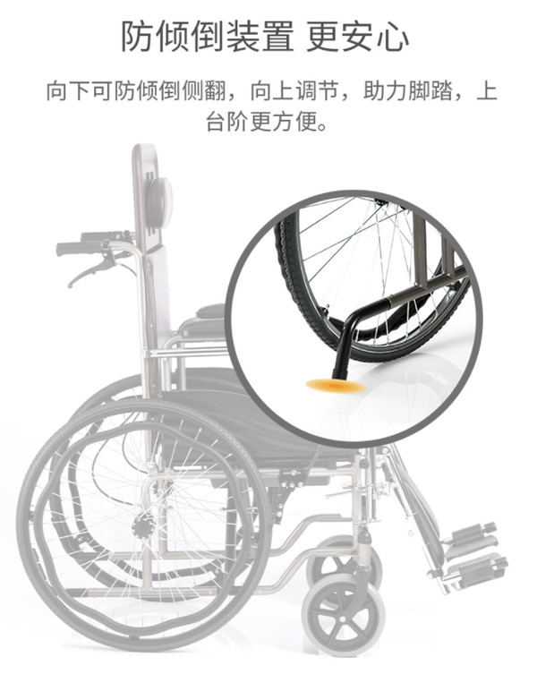 yuwell 鱼跃 H059B 居家护理型轮椅