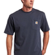 carhartt 男式“K87”工作服口袋短袖 T 恤 颜色：Bluestone M码