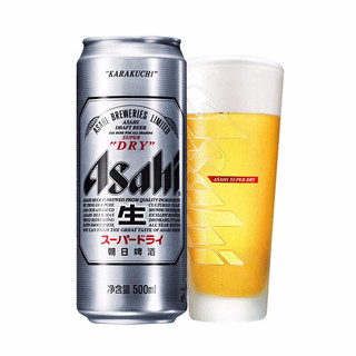 Asahi 朝日啤酒 朝日超爽 生啤酒 500ml*4听