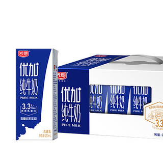 Bright 光明 优加 3.3g乳蛋白 纯牛奶 250ml*12盒 礼盒装