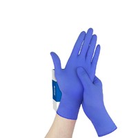 PLUS会员：超护 一次性蓝丁腈手套 L码100只/盒
