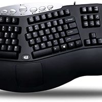 Adesso 艾迪索 AKB-310UB 迷你轨迹球USB键盘，黑色