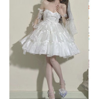 猫屿原创 Lolita洛丽塔 白月光 纯色jsk吊带裙