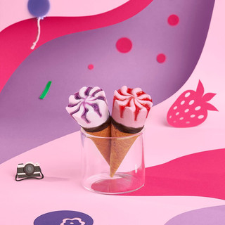 可爱多和路雪 迷你可爱多甜筒 蓝莓草莓口味冰淇淋 20g*10支 雪糕