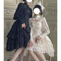 Alice girl Lolita洛丽塔 芷间花 荷叶边jsk连衣裙+坎肩 定金预约