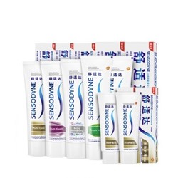 SENSODYNE 舒适达 多重抗敏牙膏套装 610g（美白100g+多效100g+牙龈100g+薄荷120g*2+便携装*2）