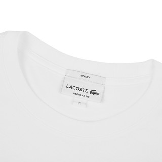 LACOSTE 拉科斯特 男女款圆领短袖T恤 TH5504 白色 XS