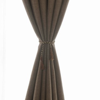 MERCURY 水星家纺 里尔 免打孔窗帘 冰咖啡色 1.1*1.8m-1.6*1.8m 双开款