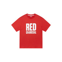 REDCHARCOAL 红色木炭 男女款圆领短袖T恤 3RC21203693 纯红色 M