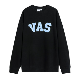 VAS&CO 男女款圆领卫衣 SLFS018 黑色 XL