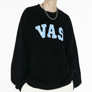 VAS&CO 男女款圆领卫衣 SLFS018 黑色 XL