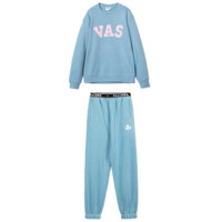 VAS&CO 男女款卫衣休闲裤套装 SLFS01 2件套 蓝色 L