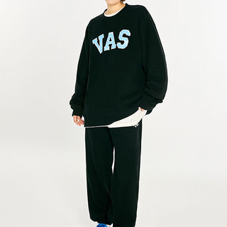 VAS&CO 男女款卫衣休闲裤套装 SLFS01 2件套 黑色 XL