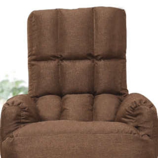 舒客艺家 单人折叠沙发椅 亚麻棕
