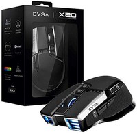 EVGA X20 游戏鼠标,无线,黑色,可定制,16,000 DPI,5 个配置文件,10 个按钮,人体工学903-T1-20BK-K3