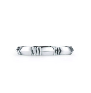 Tiffany&Co. 蒂芙尼 Atlas系列 X 窄式戒指 18K 白金
