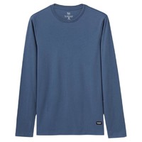 GIORDANO 佐丹奴 男士圆领长袖T恤 01021801 智能蓝色 XL