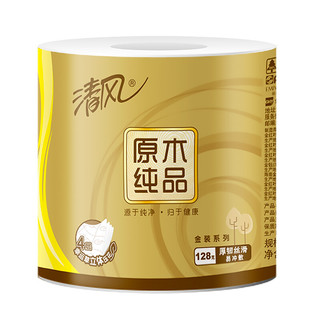 Breeze 清风 原木纯品金装系列 有芯卷纸 4层*128g*24卷