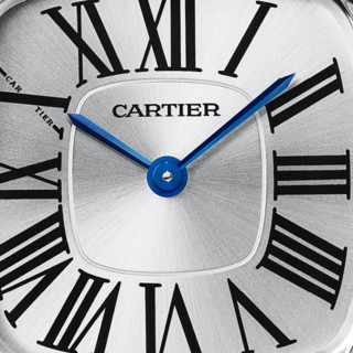 Cartier 卡地亚 Coussin de Cartier系列 33.78毫米石英腕表 镶钻蓝色小款