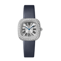 Cartier 卡地亚 Coussin de Cartier系列 33.78毫米石英腕表 镶钻蓝色小款