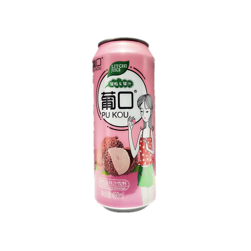 pukou 葡口 果汁饮料 荔枝味 490ml*4罐