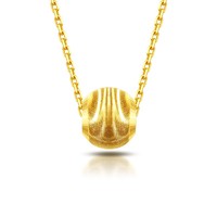SUNFEEL 赛菲尔 珠宝 黄金转运珠3D硬金路路通猫眼金珠吊坠时尚女款 小版约0.2克 不含链