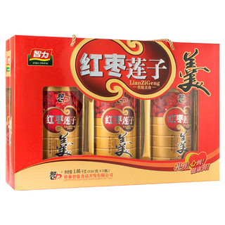 ZHILI 智力 红枣莲子羹礼盒大礼包  3桶装 1050g 节日礼盒 过节送礼