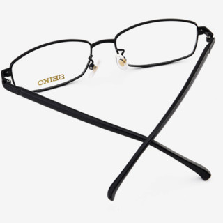SEIKO 精工 H01117 男士钛眼镜框 黑色