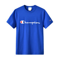 Champion 男女款圆领短袖T恤 T1919G 宝蓝色 S