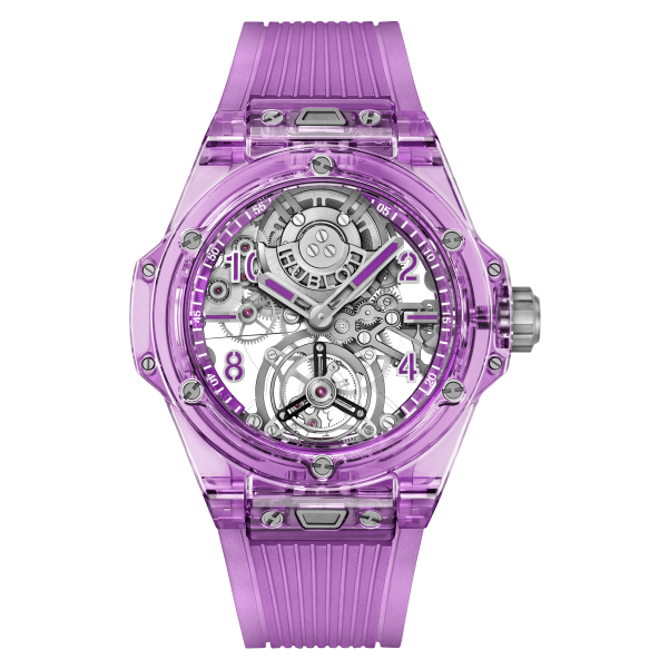 HUBLOT 宇舶 BIG BANG系列 自动上链陀飞轮紫色蓝宝石腕表 429.JM.0120.RT