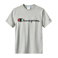 Champion 男女款圆领短袖T恤 T1919G 浅灰色 L