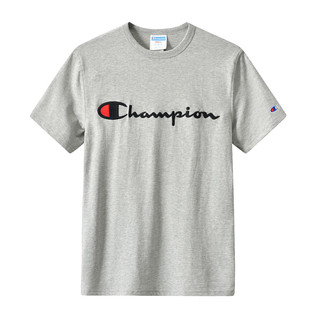 直播专享：Champion 男女款圆领短袖T恤 T1919G 浅灰色