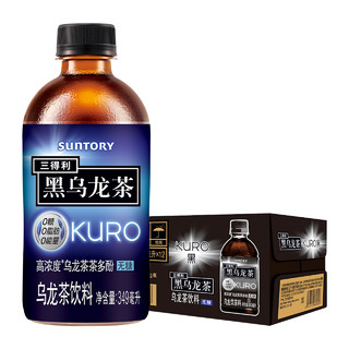 SUNTORY 三得利 无糖 黑乌龙茶 349ml*12瓶