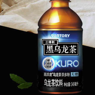 SUNTORY 三得利 无糖 黑乌龙茶 349ml*12瓶