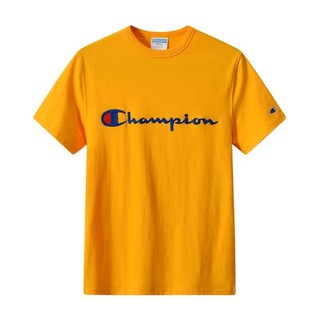Champion 男女款圆领短袖T恤 T1919G 亮黄色 L