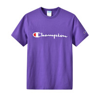 Champion 男女款圆领短袖T恤 T1919G 紫色 L