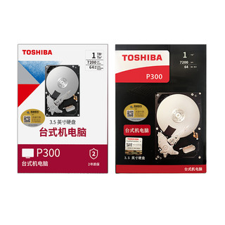 TOSHIBA 东芝 P300系列 3.5英寸 台式机硬盘 (PMR、7200rpm、64MB)