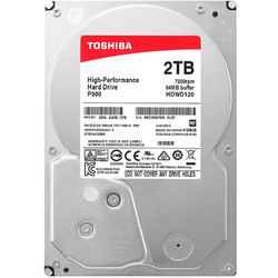 TOSHIBA 东芝 2TB 台式机机械硬盘 64MB 7200RPM SATA接口 P300系列(HDWD120)