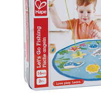 Hape 釣魚玩具 繽紛垂釣樂木質磁性鐵盒裝1-3歲男女小孩早教兒童節禮物 繽紛垂釣樂 E8346