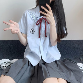 尺呎间 JK制服 樱花附中 夏季校供感衬衫 蓝色