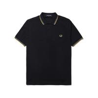 FRED PERRY 佛莱德·派瑞 男士短袖POLO衫 FPXPOCM3600XM 黑色/黄色 XS