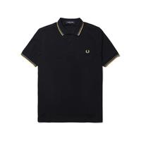 FRED PERRY 佛莱德·派瑞 男士短袖POLO衫 FPXPOCM3600XM 黑色/黄色 L
