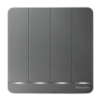 Schneider Electric 施耐德电气 AvatarOn绎尚系列 四开双控开关 荧光灰 LED款