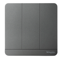 Schneider Electric 施耐德电气 AvatarOn绎尚系列 三开双控开关 荧光灰