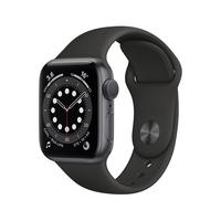 Apple 苹果 Watch S6 智能手表 40mm GPS版 深空灰色铝金属表壳 黑色运动表带(ECG、血氧)