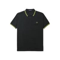FRED PERRY 佛莱德·派瑞 男士短袖POLO衫 FPXPOCM3600XM 黑色/亮黄 S