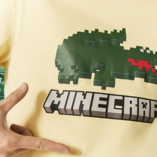 LACOSTE 拉科斯特 X MINECRAFT 男女款圆领短袖T恤 TH5038 黄色 XS