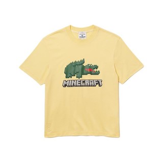 LACOSTE 拉科斯特 X MINECRAFT 男女款圆领短袖T恤 TH5038 黄色 XS