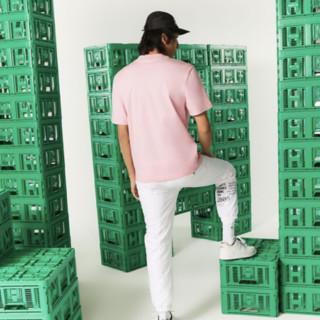 LACOSTE 拉科斯特 X MINECRAFT 男女款圆领短袖T恤 TH5038 粉色 L